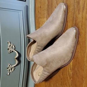 Western style mule swade boots